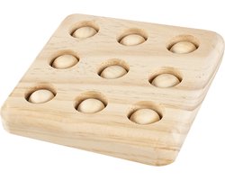 Duvoplus - Speelgoed Voor Dieren - Knaagdier - Houten Sniffle `n Snack Puzzle Gus 12,5x12,5x2,5cm Beige - 1st