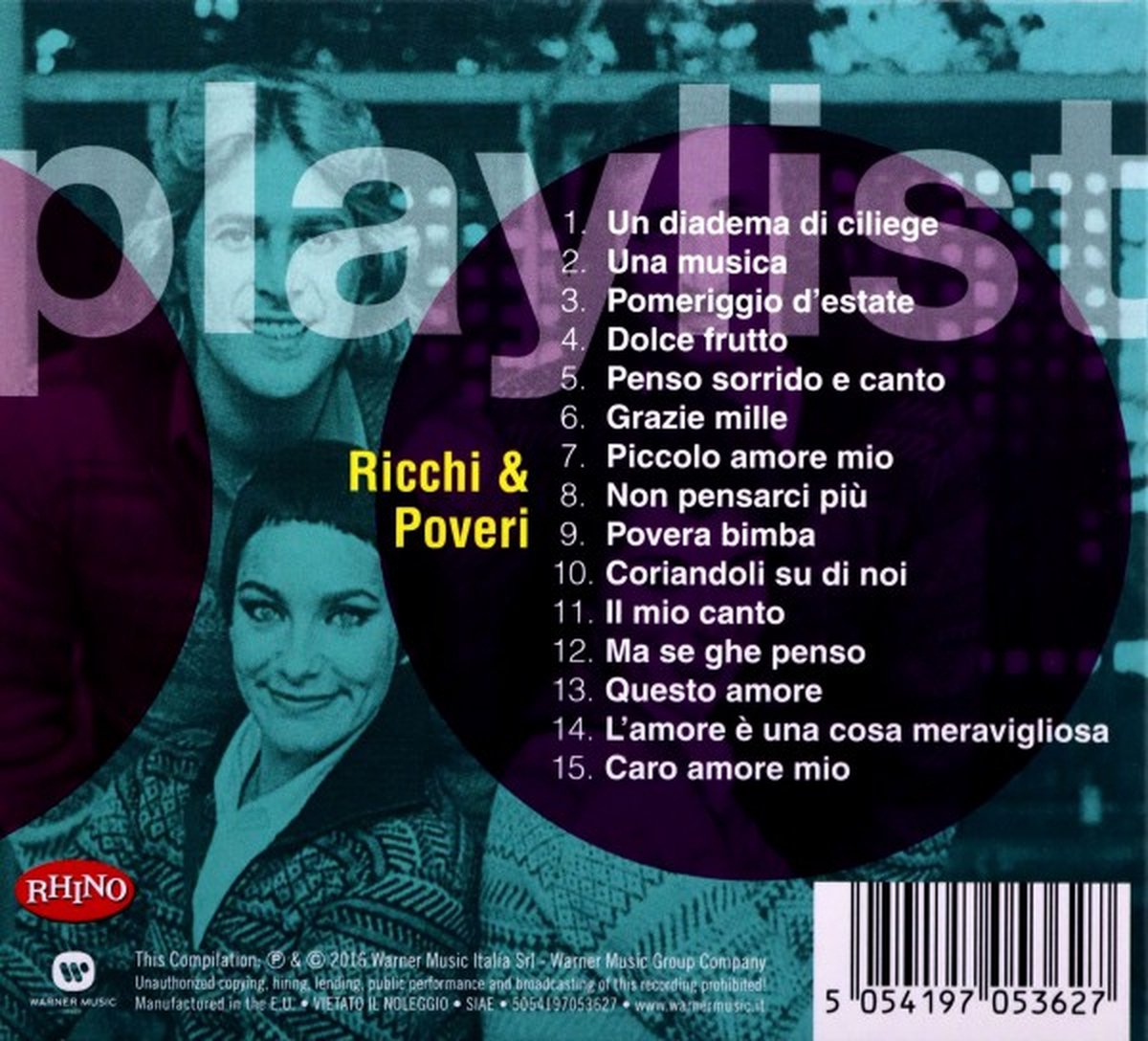Ricchi E Poveri PlaylistRicchi E Poveri [CD], Ricchi E Poveri CD