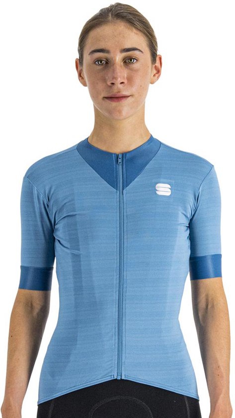 Foto: Sportful fietsshirt korte mouwen blauw dames kelly w short sleeve jersey berry blue m