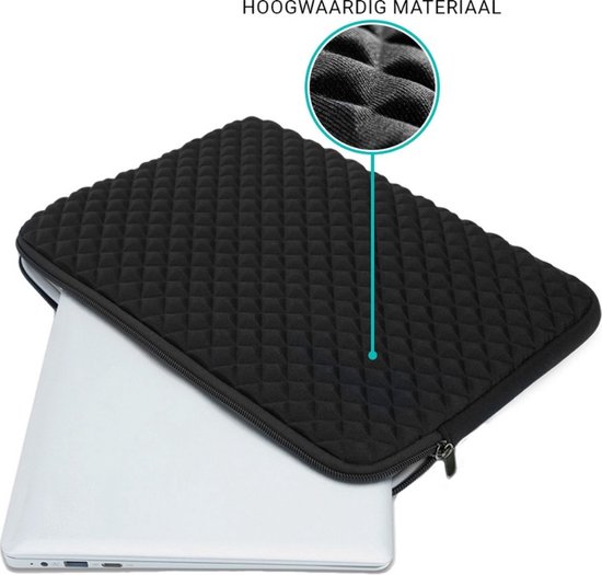 Laptop Sleeve 15,6 inch Diamant Look Stijlvolle Bescherming van