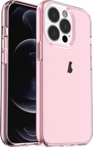 Mobigear Hoesje geschikt voor Apple iPhone 15 Pro Telefoonhoesje Hardcase | Mobigear Crystal Backcover | iPhone 15 Pro Case | Back Cover - Roze