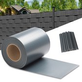 Privacy Scherm Set - Met Clips - PVC Strip voor Dubbelstaafmatten Antraciet 1x 50m x0,19 m