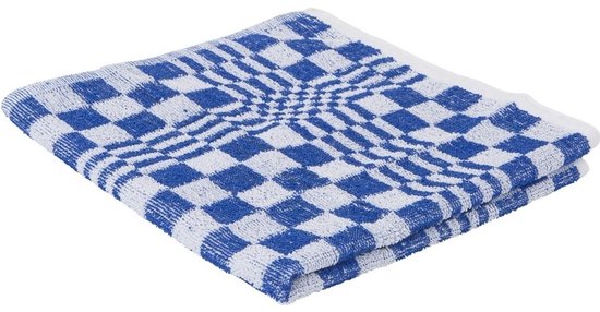 3x Serviette bleu avec motif bloc 50 x 50 cm - Textiles de maison - torchons / torchons