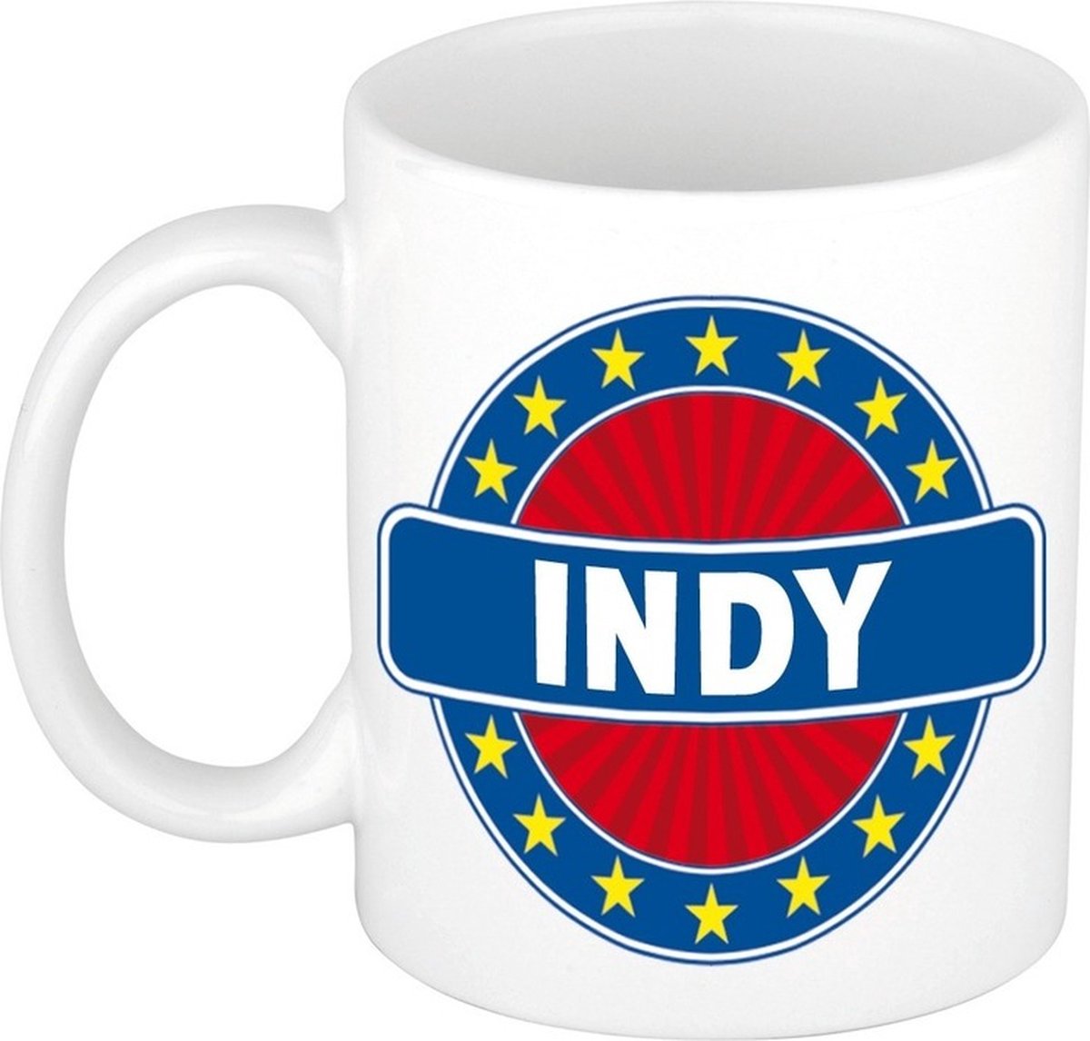 Indy naam koffie mok / beker 300 ml - namen mokken
