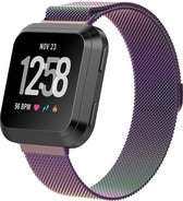 Shop4 - Geschikt voor Fitbit Versa 2 Bandje - Large Metaal Meerkleurig