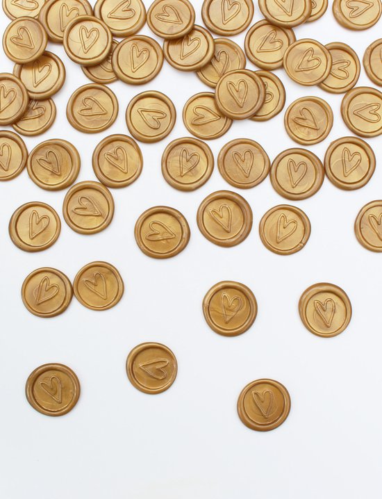 20 stuks Wax Seal Stickers Gouden Letter D