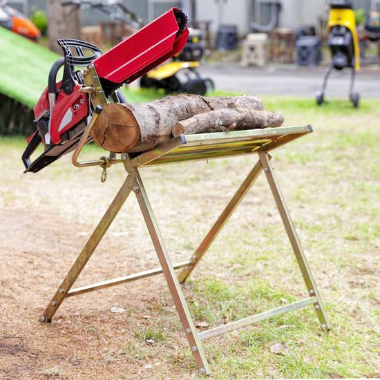 Zaagbok met kettingzaaghouder tot 150 kg metaal zaagbok Zonder zaag van Kreator — afbeelding 5