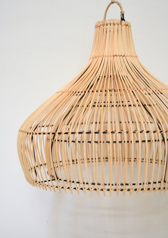 Abat-jour en rotin - Lampe suspendue en Bamboe - Lampes en osier - Lampe de  plafond -... | bol