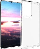 Shop4 - Geschikt voor Samsung Galaxy S21 Ultra Hoesje - Zachte Back Case Ultra Dun Transparant