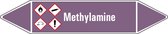 Methylamine leidingmarkering op vel - basen 179 x 37 mm - 5 per vel