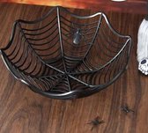 Halloween - zwart - spinnenweb - schaal - snoepdoos - eng - keukengerei - tof- bewaardoos - cadeau - spin - verjaardag