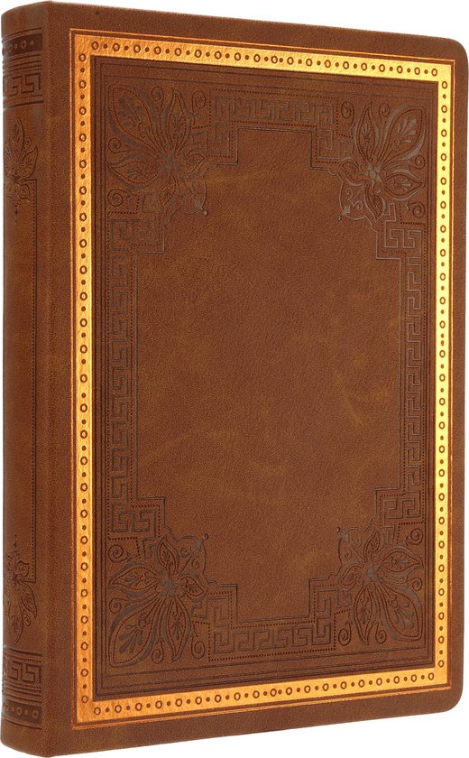 Victoria's Journals - Schetsblok A5 Harde Kaft - Old Book Journal - Vintage - Premium Vegan Leer Hardcover - 240 Pagina's Premium Schetsboek Papier (Bruin) - Victoria's Journals