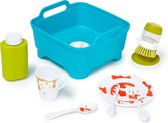 Joseph Joseph Lavage et gommage | Set de vaisselle pour enfants à partir de 3 ans | Comprend de la vaisselle et des couverts aux couleurs changeantes pour un jeu réaliste !