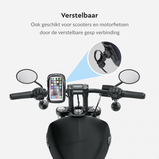 Dyken Telefoonhouder Fiets - Ook voor Scooter & Motor - Waterdicht - GSM houder fiets - Dyken