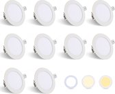 LED inbouwspot 6W 10 stuk Kleurwissel 3 kleur-in-1 Kleur veranderende ultralicht 3000k 6500k 510-540LM