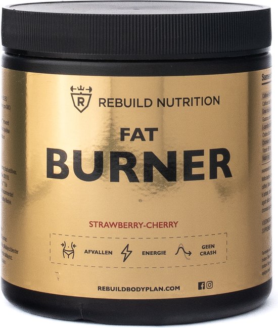Rebuild Nutrition FatBurner / Vetverbrander - Onderdrukt Hongergevoel - Afvallen - Geeft Energie - Aardbei Kers smaak - 30 doseringen - 300 gram