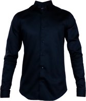 Rox - Heren overhemd Danny - Zwart - Slanke pasvorm - Maat L