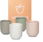 Vatten® - Tasses à café - Set de 4 - Mix Couleurs - 180ml - Mug à café