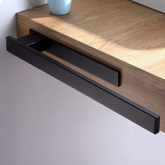 kleankin Handdoekhouder van bamboe en staal op poten met 3 stangen, handdoekhouder 45 x 22,5 x 86 cm, zwart en naturel