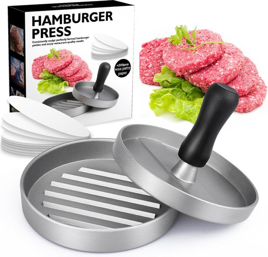 200 Disques à Burger Papier Sulfurisé - 12 Cm - Antiadhésif Et Résistant à La Chaleur