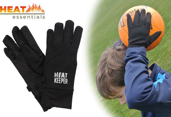 Heat Essentials - Gants Thermo Enfants - Taille 9/12 - Extra Grip - Gants Softshell Enfants - Gants de Football - Gants de Sport Enfant