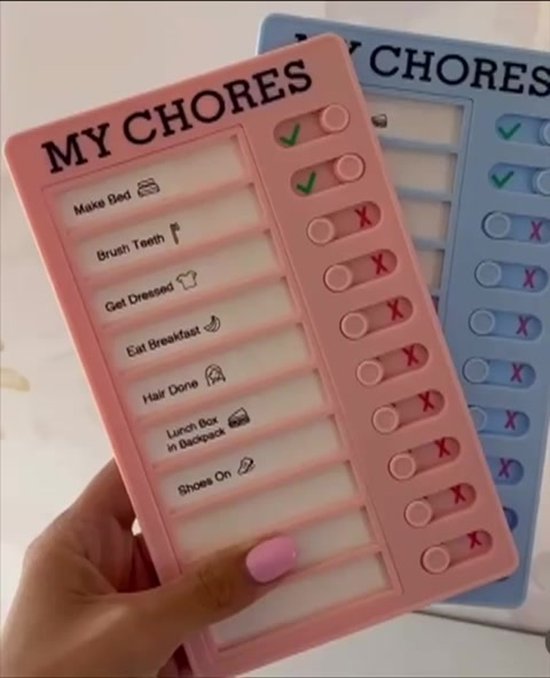 To do planner – Planbord om routines op te bouwen - Dagplanner kind – Eenvoudige to do list voor iedere situatie - Takenlijst voor kinderen - Roze