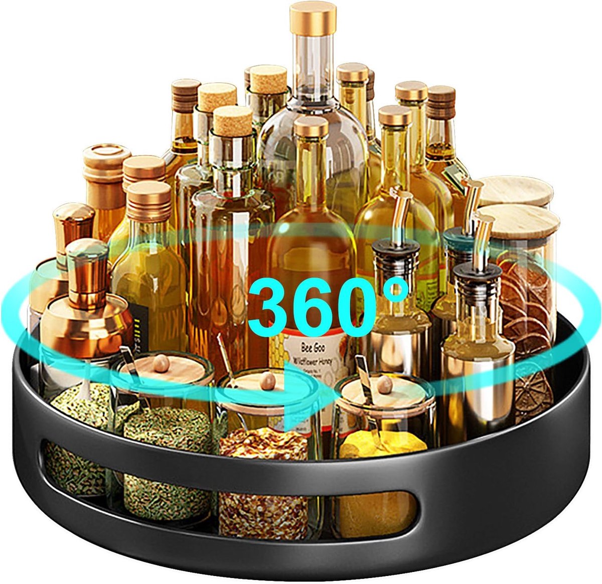 Plateau Tournant 360° En Métal - Support Pivotant Stable Pour étagères, Présentoirs, Tabourets (8 Kg Max) - 2
