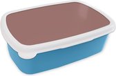 Broodtrommel Blauw - Lunchbox - Brooddoos - Terracotta - Patronen - Roze - 18x12x6 cm - Kinderen - Jongen