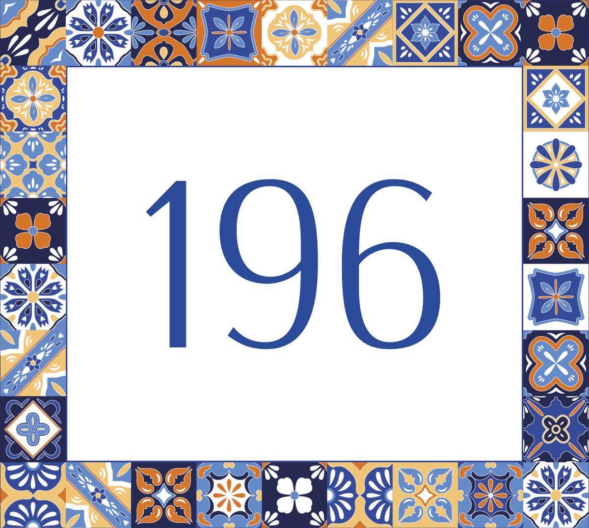 Numéro de plaque d'immatriculation de la maison 196 | Numéro de maison ...