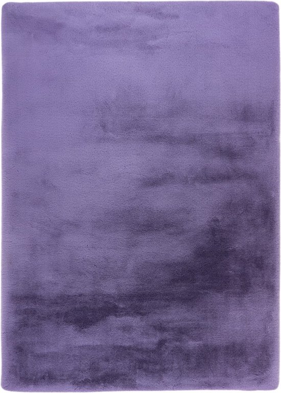 Lalee Heaven - ronde Vloerkleed - Tapijt – Karpet - Hoogpolig - Superzacht - Fluffy - Shiny- Silk look- rabbit- ROND 120x120 cm lavendel paars