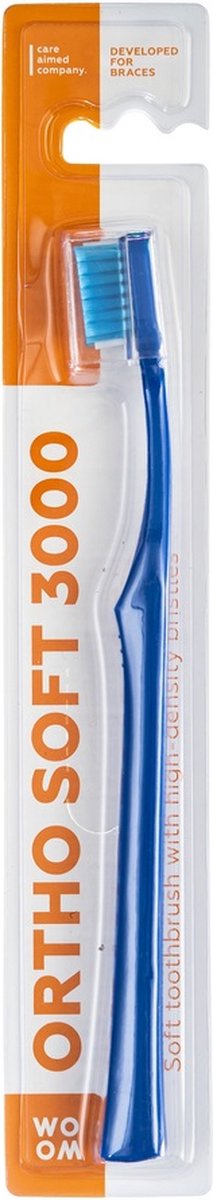 Goedkoopste Woom tandenborstel Ortho 3000 soft met ergonomisch handvat voor optimale plakverwijdering p/st.