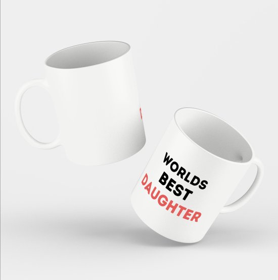 Akyol - tasse à café meilleure fille du monde - tasse à thé - Fille - la meilleure fille - cadeau d'anniversaire - anniversaire - cadeau - cadeau pour fille - articles fille - cadeau - cadeau - cadeau - contenu 350 ML