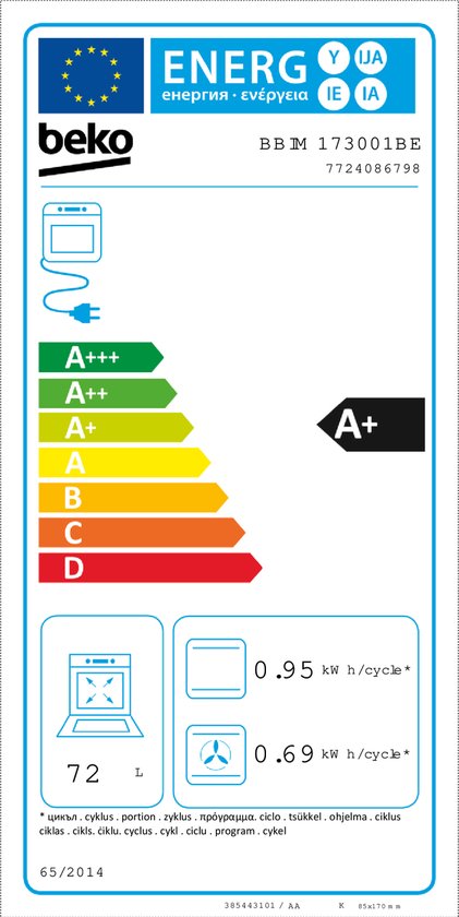 Beko BBIM173001BPE - Four encastrable