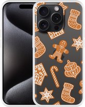 Cazy Hoesje geschikt voor iPhone 15 Pro Christmas Cookies