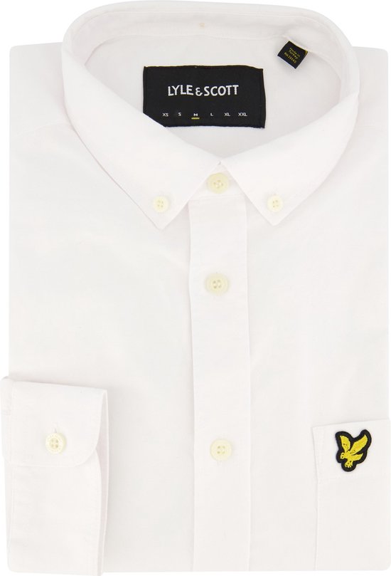 Lyle and Scott - Chemise Wit - Taille L - Coupe regular