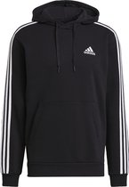 adidas Sportswear Essentials Fleece 3-Stripes Hoodie - Heren - Zwart- XL