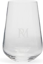 Riviera Maison Waterglas - RM Monogram Water Glass - Transparant - Maat M