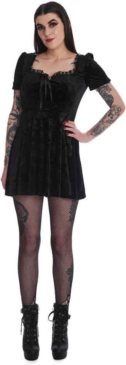 Banned - Chandelier Babydoll Korte jurk - L - Zwart