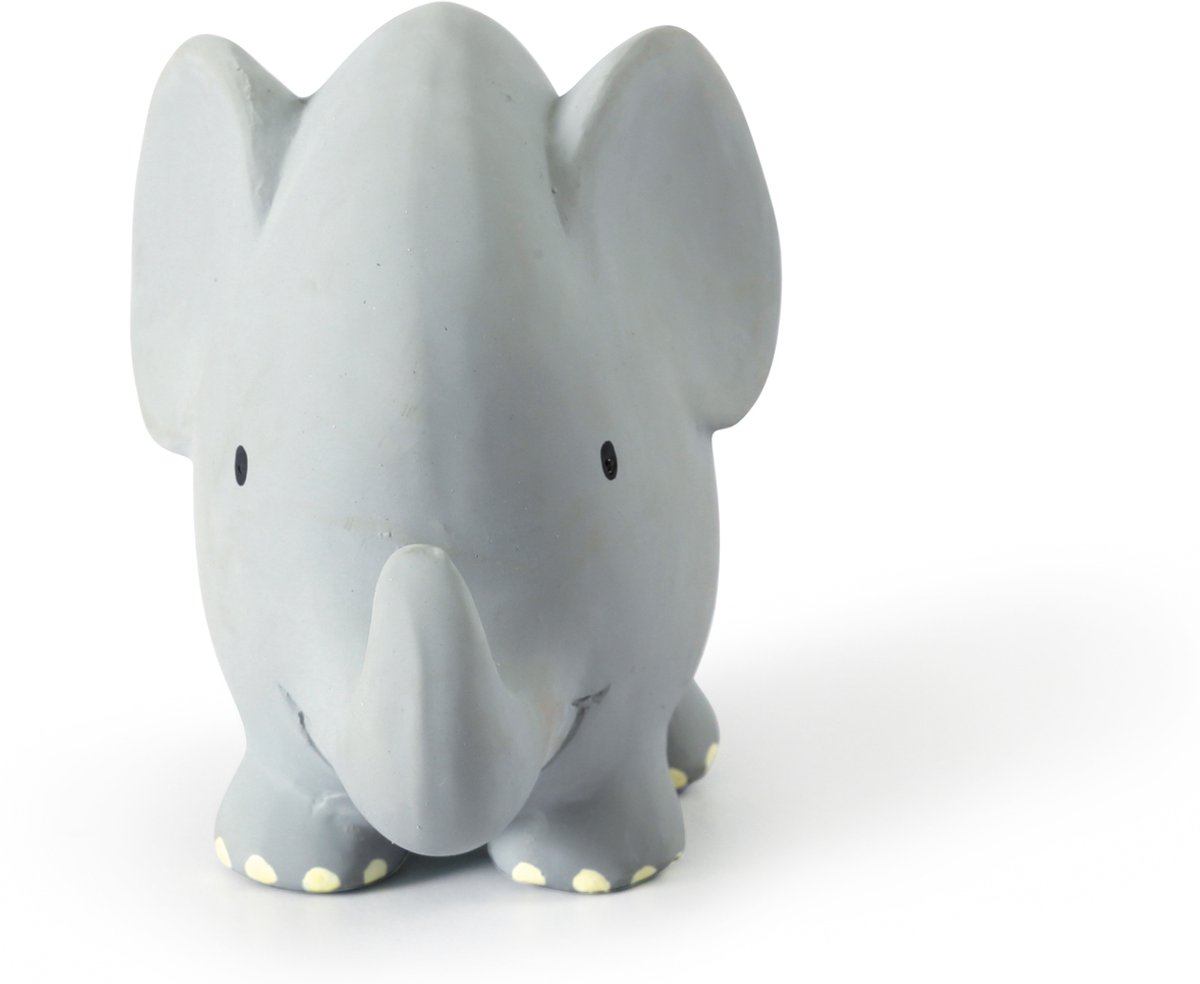 TIKIRI Mijn Eerste Safaridiertje - Olifant - In Natuurlijk Rubber - Met Belletje - 0 Jaar