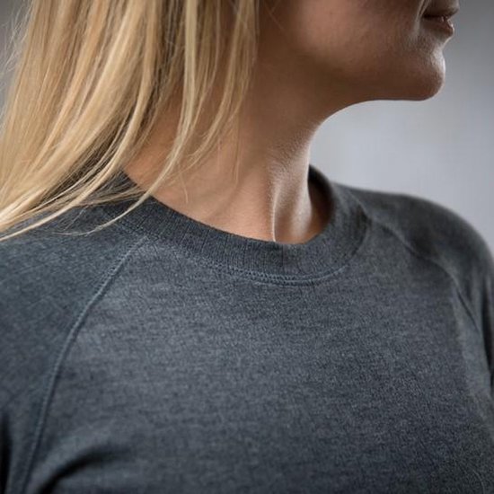 Heat Essentials - Thermo Ondergoed Dames - Thermoshirt Dames - Antraciet - M - Thermokleding Dames - Thermo Shirt Dames Lange Mouw