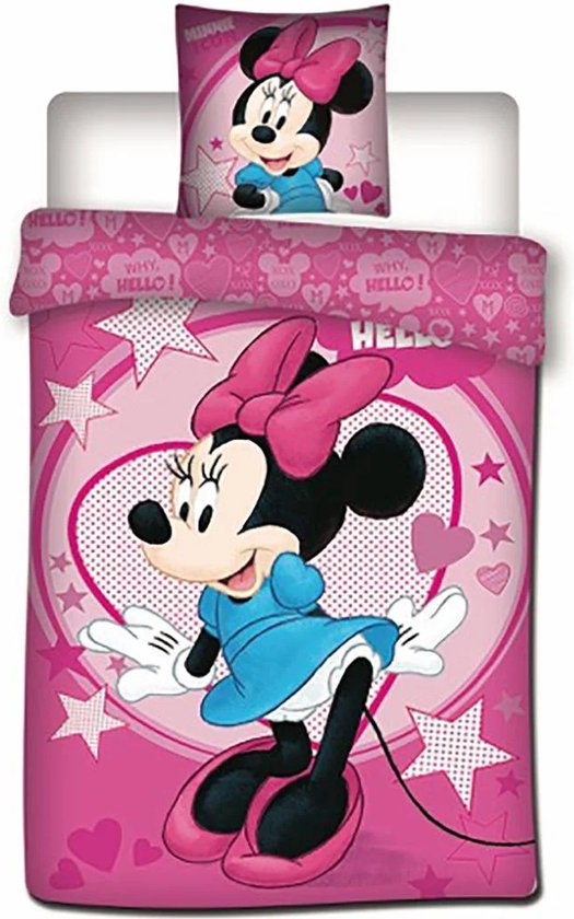 Disney Minnie Mouse Stars - Housse de couette - Simple - 140 x 200 cm - Polyester