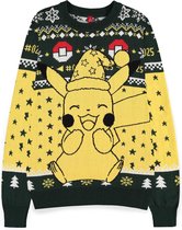 Pokémon - Pikachu Kersttrui - M - Geel