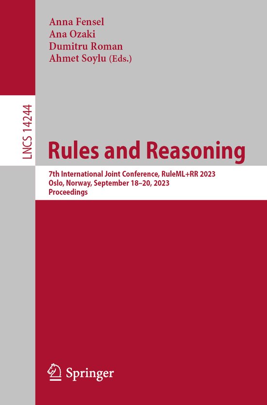 Lecture Notes in Computer Science14244- Rules and Reasoning - cover