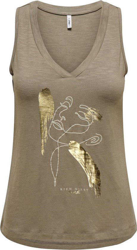 ONLY ONLLINNEA S/L ART TOP BOX JRS Dames T-shirt - Maat L