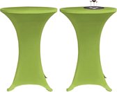 Nappe de table sur pied The Living Store - Tissu extensible - Hauteur 120 cm - Vert pomme - 2 pièces