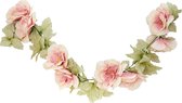 Chaks Rozen bloemenslinger - kunstplant/bloem - oud roze - 220 cm