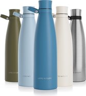 LARS NYSØM - 'Nåde' Roestvrijstalen drinkfles 1000ml - BPA-vrije geïsoleerde waterfles 1,00 Liter - Niagara