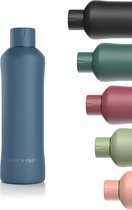 LARS NYSØM - 'Bølge' Roestvrijstalen drinkfles 750ml - BPA-vrije geïsoleerde waterfles 0,75 Liter - Blue Stone