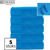 The One Towelling Classic Handdoeken - 50 x 100 cm - 5 Stuks - Voordeelverpakking - Hoge vochtopname - 100% Gekamd katoen - Turquoise