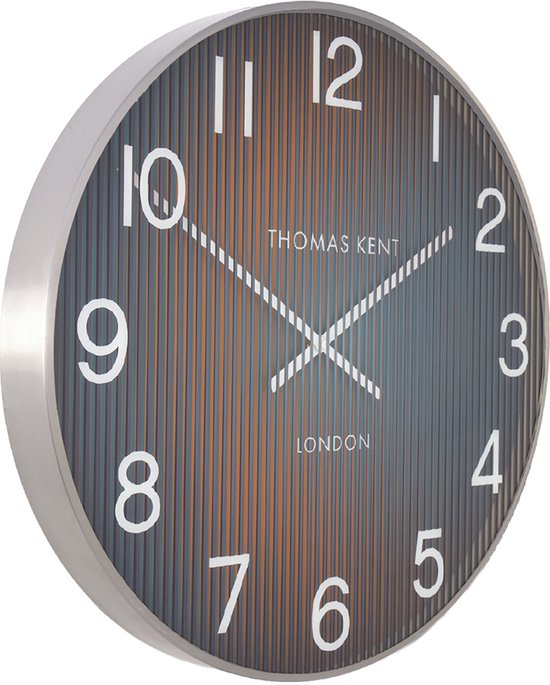 Thomas Kent Wandklok Linear 53 Cm Staal Oranje/zilver